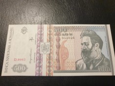 Bancnota 500 lei 1992 profil fata UNC