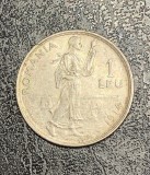 Moneda 1 leu 1914 argint