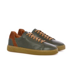 Sneakers barbati verzi din piele PA21
