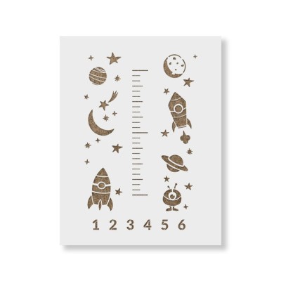 Sablon 900x600x0.7mm Space Scara crestere baietei 1,5m Refolosibil, model MXSP7041 foto