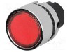Comutator EAO 22mm Acţionat prin apăsare Roşu IP65 Poz.i Stabil