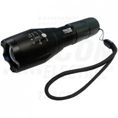 Lanterna LED cu acumulator ,focalizare reglabila KL600B 4,5 W, 500 lm, 3 h, 3,7 V, 1500 mAh 18650 Li-Ion