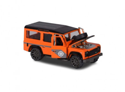 Majorette macheta Land Rover Defender 110 portocaliu, 1:64 foto