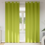 vidaXL Perdele cu perdele 2 pcs Verde măr 225 x 140 cm Poliester