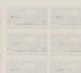 RO 1994 LP 1357 &quot;Ziua Mondiala a Postei&quot;,coala de 25 cu abklatsch/supratipar,MNH