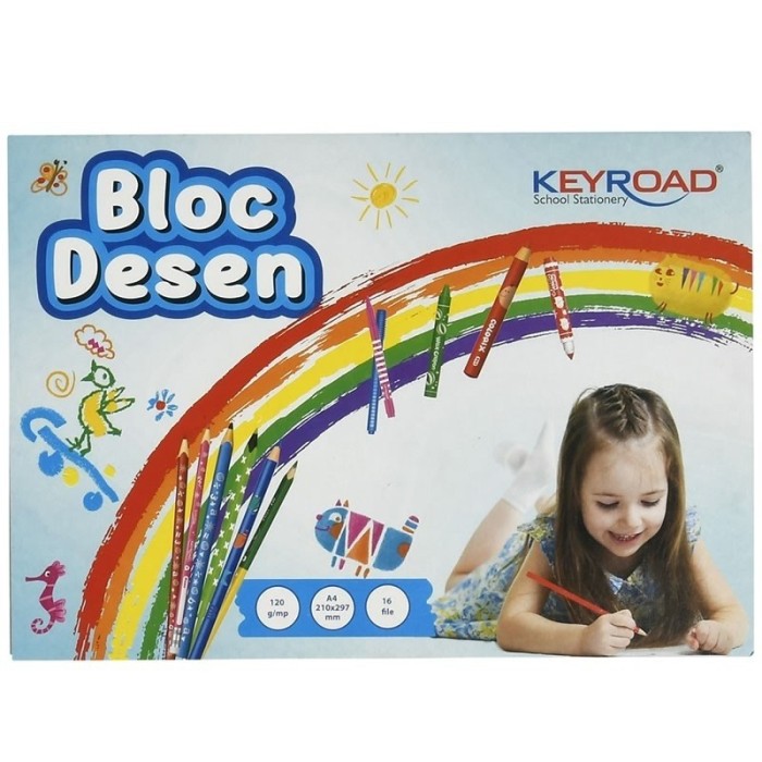 Bloc desen A4, 120 grame 16 file Keyroad