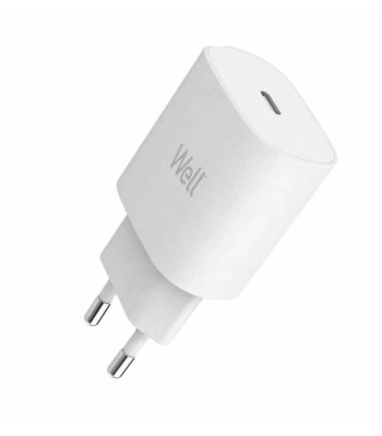 Incarcator retea - USB type C PD 25W PPS alb Well foto