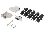 Conector D-Sub 9P Mamă 45&deg; Terminal Șurub pe Cablu