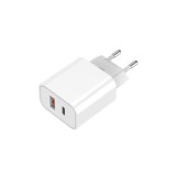 Incarcator retea 30W 3A 1xType-C 1xUSB-A alb Golf Cod: GF-U33