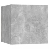 Dulap TV montaj pe perete, gri beton, 30,5x30x30 cm