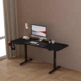 Birou cu inaltime reglabila 160x75cm otel negru [pro.tec] HausGarden Leisure