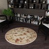 Covor Rotund Model Lotos 551-100, Marime 100 x 100 cm, Bej, Crem, Inaltime Fir 8 mm, Antialergic, Polipropilena, Living, Dormitor, Sufragerie, Birou