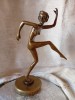 Dansatoarea nud, art deco, veche statuie bronz h 25 cm