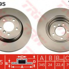 Disc frana BMW Seria 7 (E65, E66, E67) (2001 - 2009) TRW DF4389S