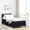 VidaXL Pat cu arcuri cu saltea cu headboard Negru 80 x 200 cm țesătură 3342165