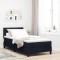 vidaXL Pat cu arcuri cu saltea cu headboard Negru 80 x 200 cm țesătură 3342165
