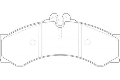 Placute frana Mercedes Sprinter 3-T Platou / Sasiu (903), Sprinter (904); Vw Lt 28-46 2 Platou / Sasiu (2dc, 2df, 2dg, 2dl, 2dm) SRLine parte montare foto