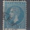 ROMANIA 1876 LP 39 c REGELE CAROL I EMISIUNEA I BUCURESTI EROARE DE CULOARE 5 BANI ALBASTRU STAMPILAT