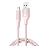 Cablu Date si Incarcare USB-A - Lightning XO Design NB265, 18W, 1m, Roz