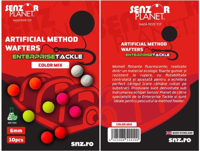 Wafters Senzor Method Enterprise Tackle Fluo Mixed Colors, 6mm, 10buc/pac