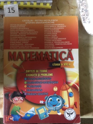 Matematică. Sinteze de teorie, exerciții și probleme. Clasa a VII-a. foto