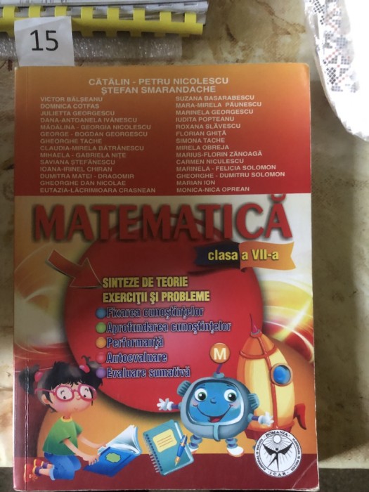 Matematică. Sinteze de teorie, exerciții și probleme. Clasa a VII-a.