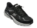 Pantofi sport SKECHERS negri, SKECH CAGE, din material textil si piele naturala