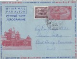 FILATELIE TEMATICA - PLIC INDIA TEMATICA AVION AVIOANE AVIATIE AIRMAIL AEROGRAM, Stampilat