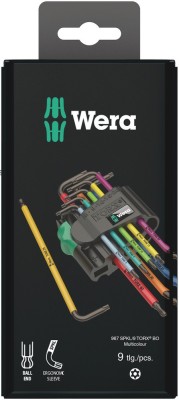 Set chei imbus cu profil TORX TX 967/9 multicolor 9 piese, Wera 05073599001 HardWork ToolsRange foto
