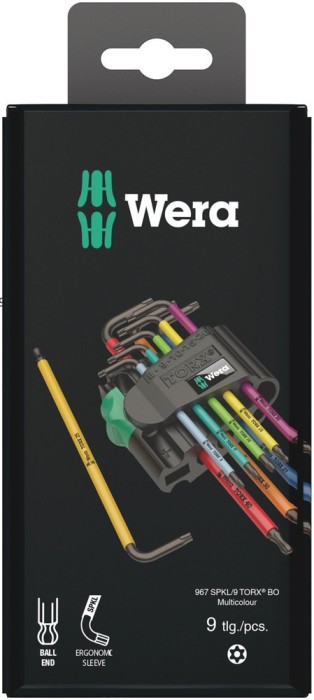 Set chei imbus cu profil TORX TX 967/9 multicolor 9 piese, Wera 05073599001 HardWork ToolsRange