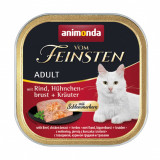 Animonda Vom Feinsten Adult Cat vită, pui + ierburi 100 g