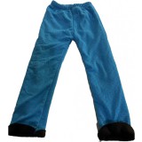 Pantalon copil, culoarea albastru, model cu buline, 6-7 ani