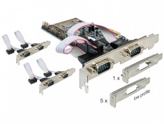 Placa PCI Express cu 6 x Serial RS232, Delock 89347 foto