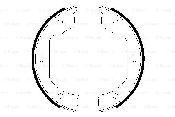 BOSCH 0 986 487 625 Set saboti frana, frana de mana