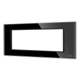 Cumpara ieftin Rama din sticla securizata Luxion 6M, neagra, cu suport standard italian