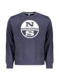 Bluză bărbați cu decolteu la baza g&acirc;tului și imprimeu cu logo, Bleumarin, S, 2XL, L, M, XL