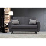 Canapea extensibila cu 2 locuri Alkon cu Lada de Depozitare, 158x86x77 cm