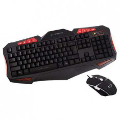 Tastatura gaming iluminata + mouse shelter es foto