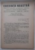 Credinta Noastra 1990, Anul I, Nr. 1: Indrumare Ortodoxa - Popescu, Crainic, Dorz - Carte Crestinism