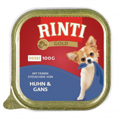 Rinti Gold Mini Adult konzerv pui si gasca 100 g foto