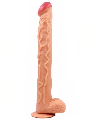 Dildo cu Ventuza Giant, PVC, Natural, 42 cm foto