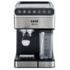 Espressor de cafea Zass, 16 bari, 1350 W, rezervor 1.8 L, rezervor lapte 0.5 L, panou Touch, inox