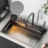Chiuvetă Smart Bucătărie 6 Funcții AQUA 3 Inox Gri - Cascadă + Display Digital