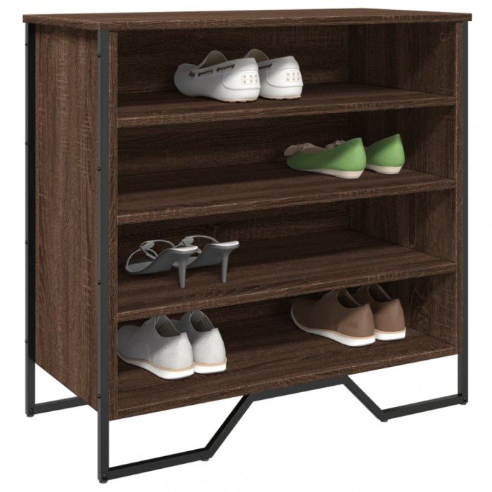 Gossi pantofar, stejar maro, 80x38x78 cm, lemn prelucrat