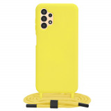 Cumpara ieftin Husa pentru Samsung Galaxy A13 4G, Techsuit Crossbody Lanyard, Yellow