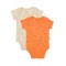 Set 2 body-uri Printed, BabyCosy, 50% modal+50% bumbac, Stone/Apricot (Marime: 9-12 luni)