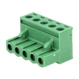Regletă de conexiuni deconectabilă 5mm cu 5 mufe dreptunghiulare