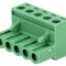Regletă de conexiuni deconectabilă 5mm cu 5 mufe dreptunghiulare