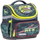 Ghiozdan neechipat Mini, dimensiune 36x26x16 cm, motiv World T-rex, Belmil