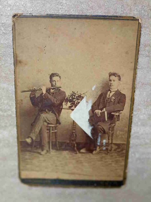 FOTOGRAFIE VECHE - DOI BARBATI. CAHUL BASARABIA. INCEPUTUL SEC. XX. 72-238035